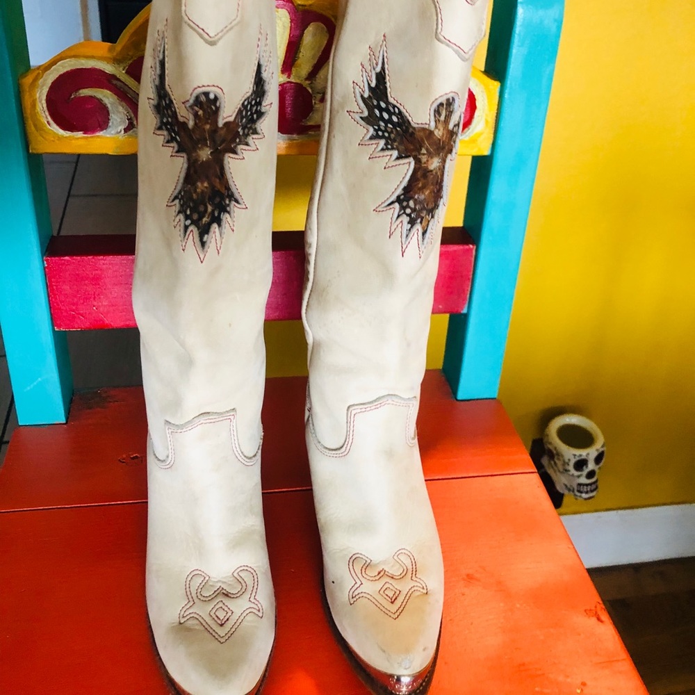 Zodiac USA leather naked cowgirl boots